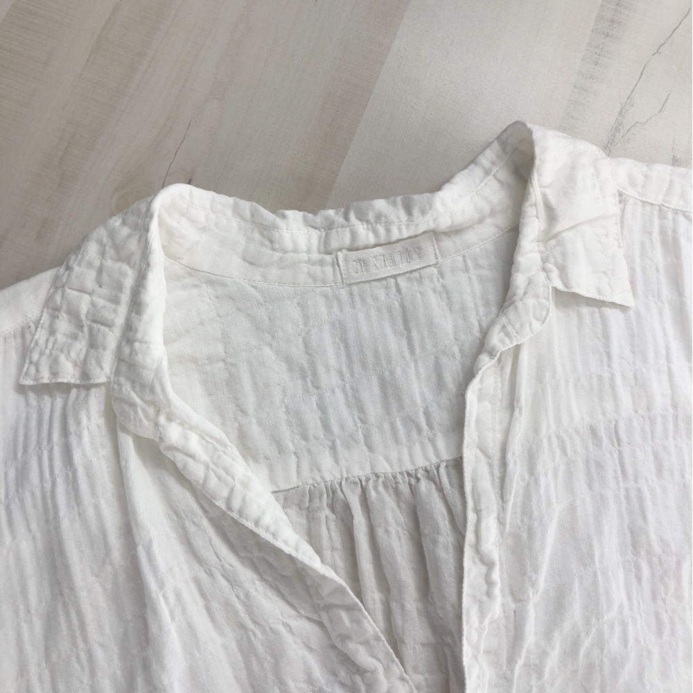 CP SHADES white tunic top blouse travel boho M - Picture 2 of 8